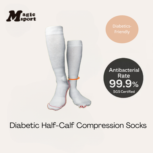 Diabetic Half-Calf Socks – Antibacterial & Medical-Grade Support image 0