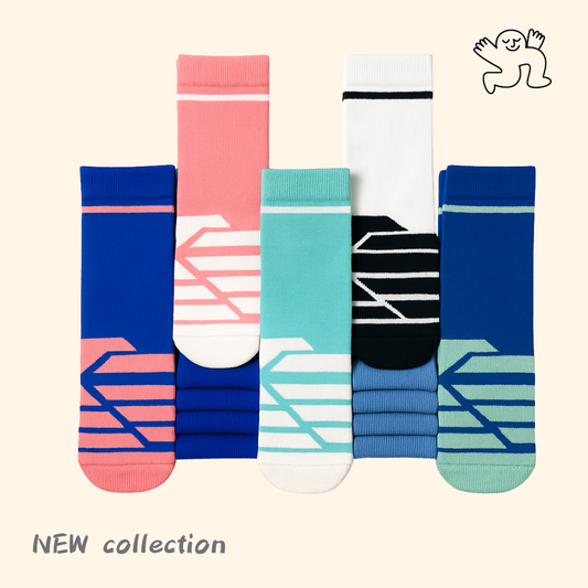 🧦 Striped Crew Socks – Bold Color Block Series image 0