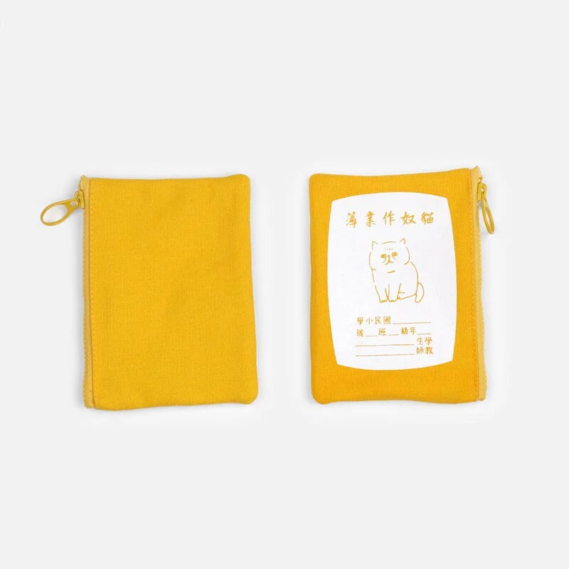 Cat Slave Coin Pouch (Green/Yellow)