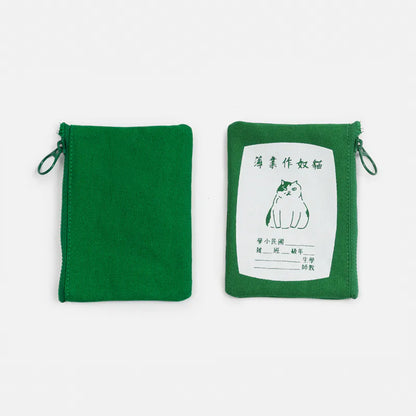 Cat Slave Coin Pouch (Green/Yellow)