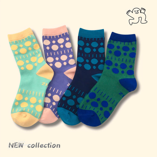 🧦 Polka Dot Cotton Crew Socks – Cute & Playful Korean Style image 0