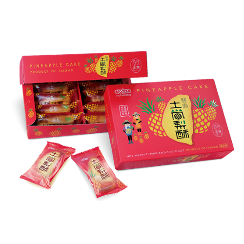 Huixiang Taiwan-Shaped Guanmiao Native Pineapple Cake Gift Box 350g (10 pieces)