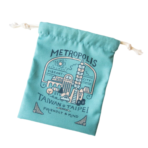 Taiwanese Souvenir Drawstring Pouch - 4 Designs