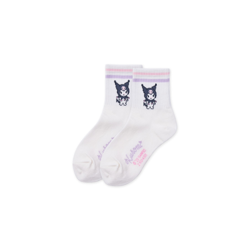 Kuromi Striped Ribbed Mid-Crew Socks – Parent-Child Series