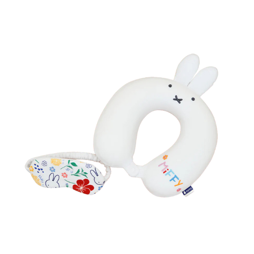 Miffy 70th Anniversary Commemorative Neck Pillow & Eye Mask Set