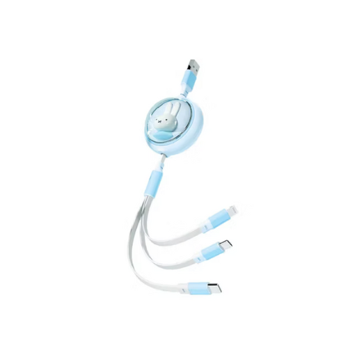 Miffy 3-in-1 Retractable Charging Cable (Blue)