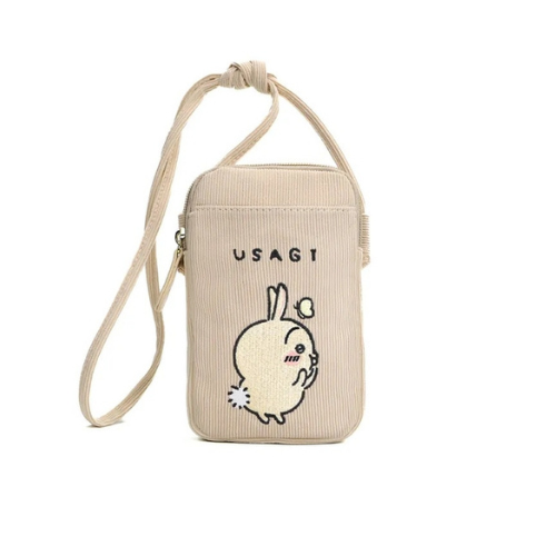 Chiikawa Corduroy Crossbody Bag - Usagi (Yellow)