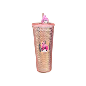 My Melody Figurine Iridescent Straw Cold Drink Cup
