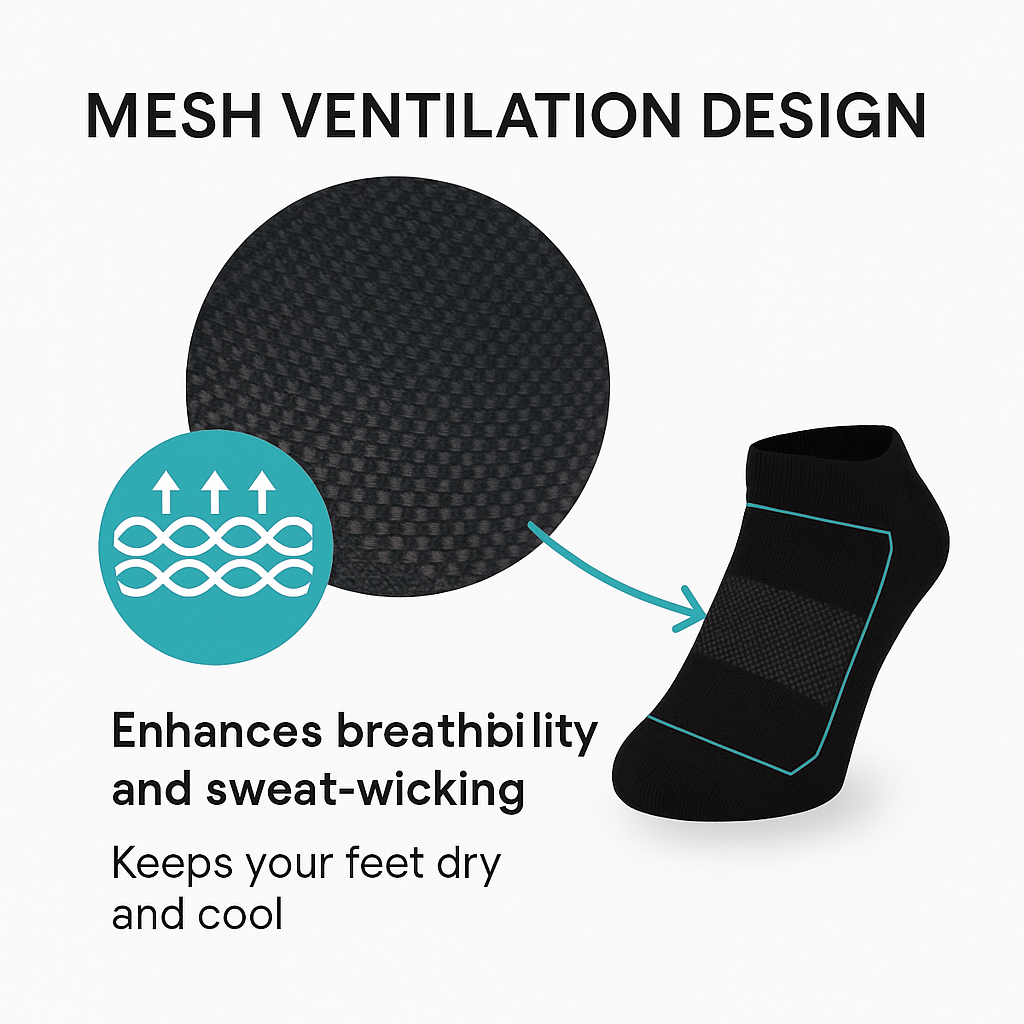 🏃‍♂️ Low Cut Performance Socks – Breathable Support for Active Days image 4